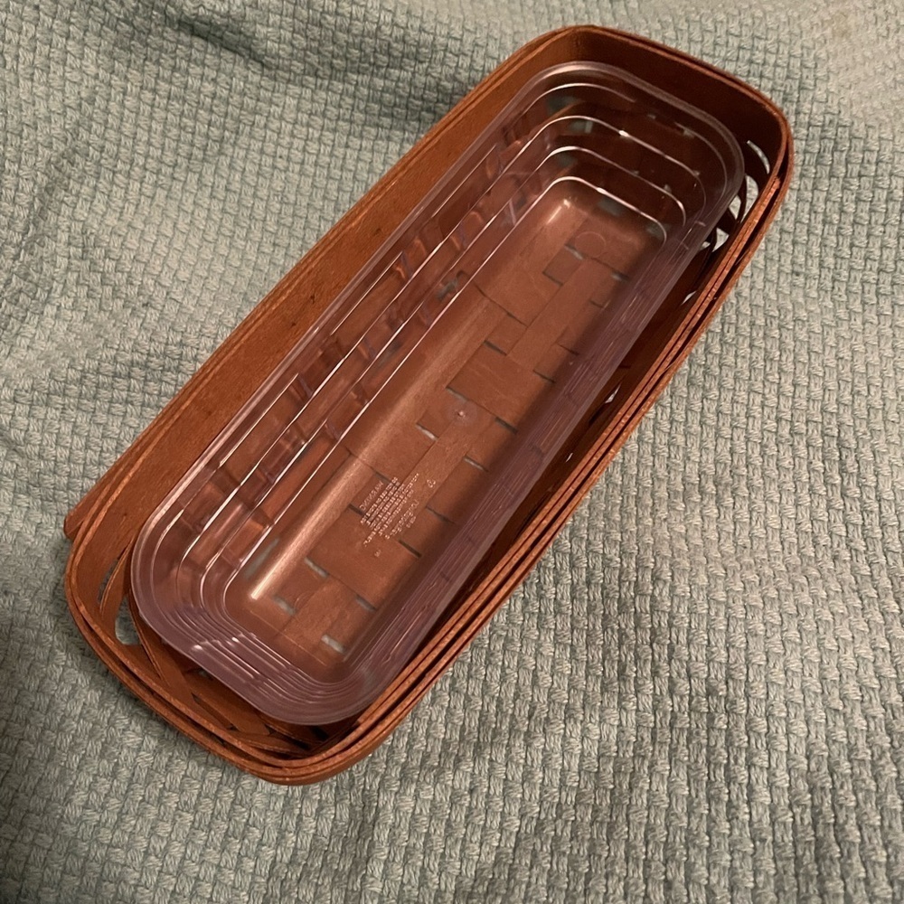 Longaberger 2008 Cracker Basket Warm Brown Hard Plastic Protector